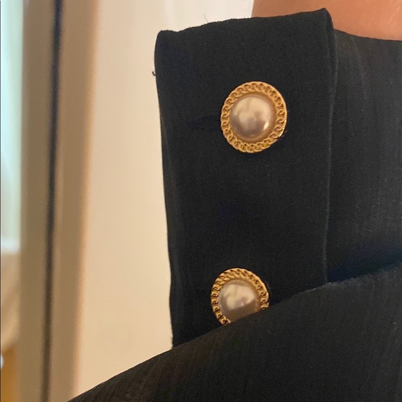 Chic Black Ruffled Dress - Picture 3 of 5